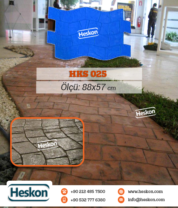 025 Hks Molde Adoquin Explanada Concrete Stamp Pattern Baski Beton