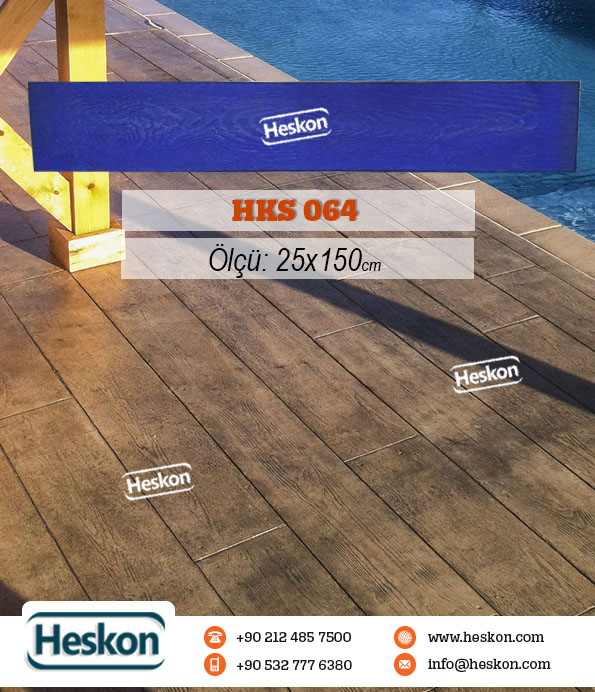 064 Hks Ahsap Wood Desenli Patternded Baski Stamped Beton Concrete Kalibi Mold